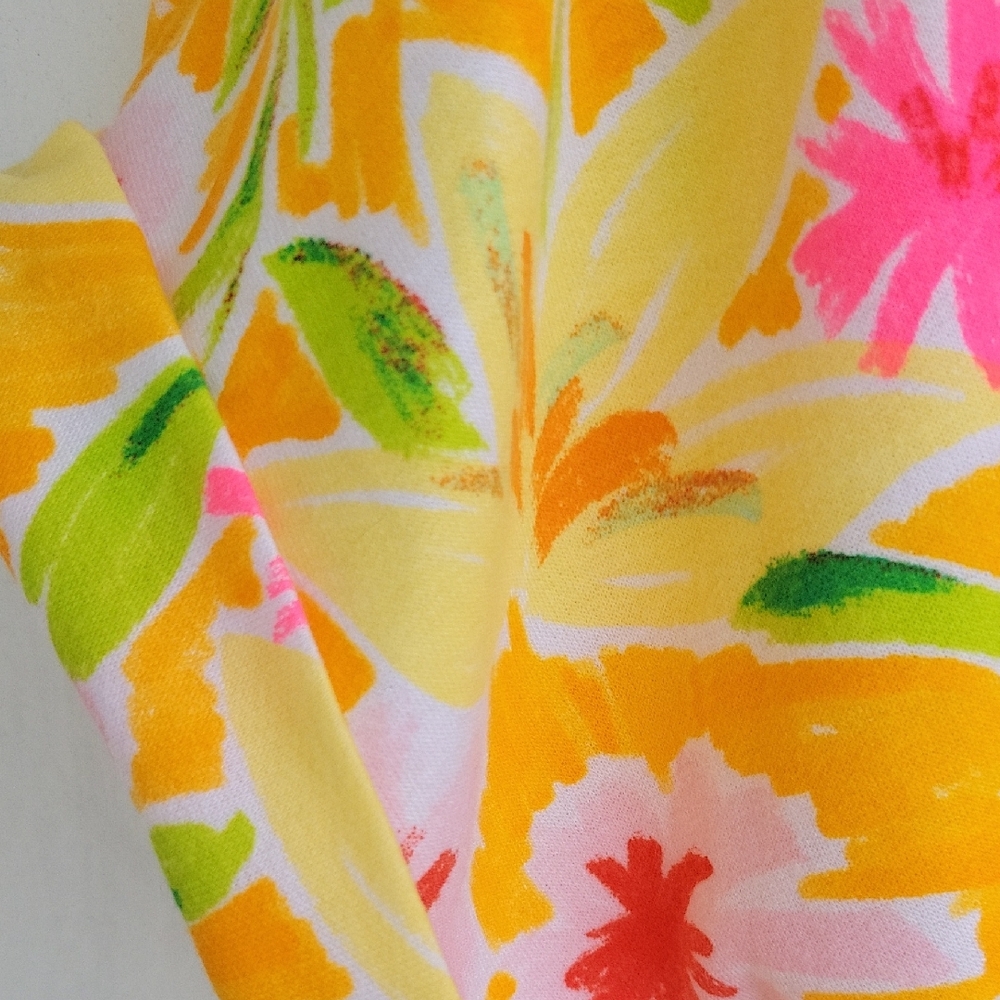 Crown & Ivy Summer Comfy Floral Yellow and Pink Dress Cute - Picture 4 of 7